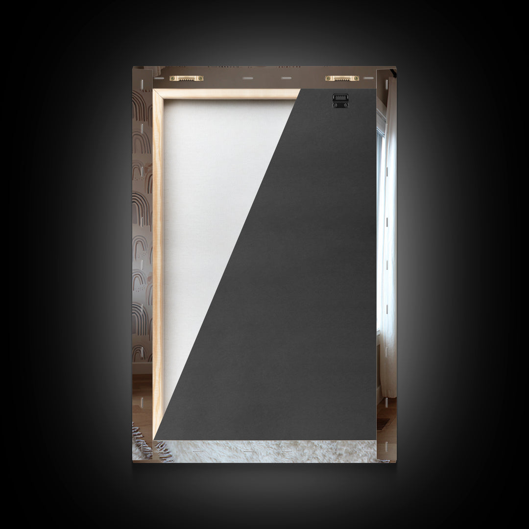 Neutral Boho Sun and Arch Shapes Framed Canvas Print, Nursery Decor, Nursery, Abstract Art, Nursery, Baby Girl Nursery Decor, NDE-2x3-43