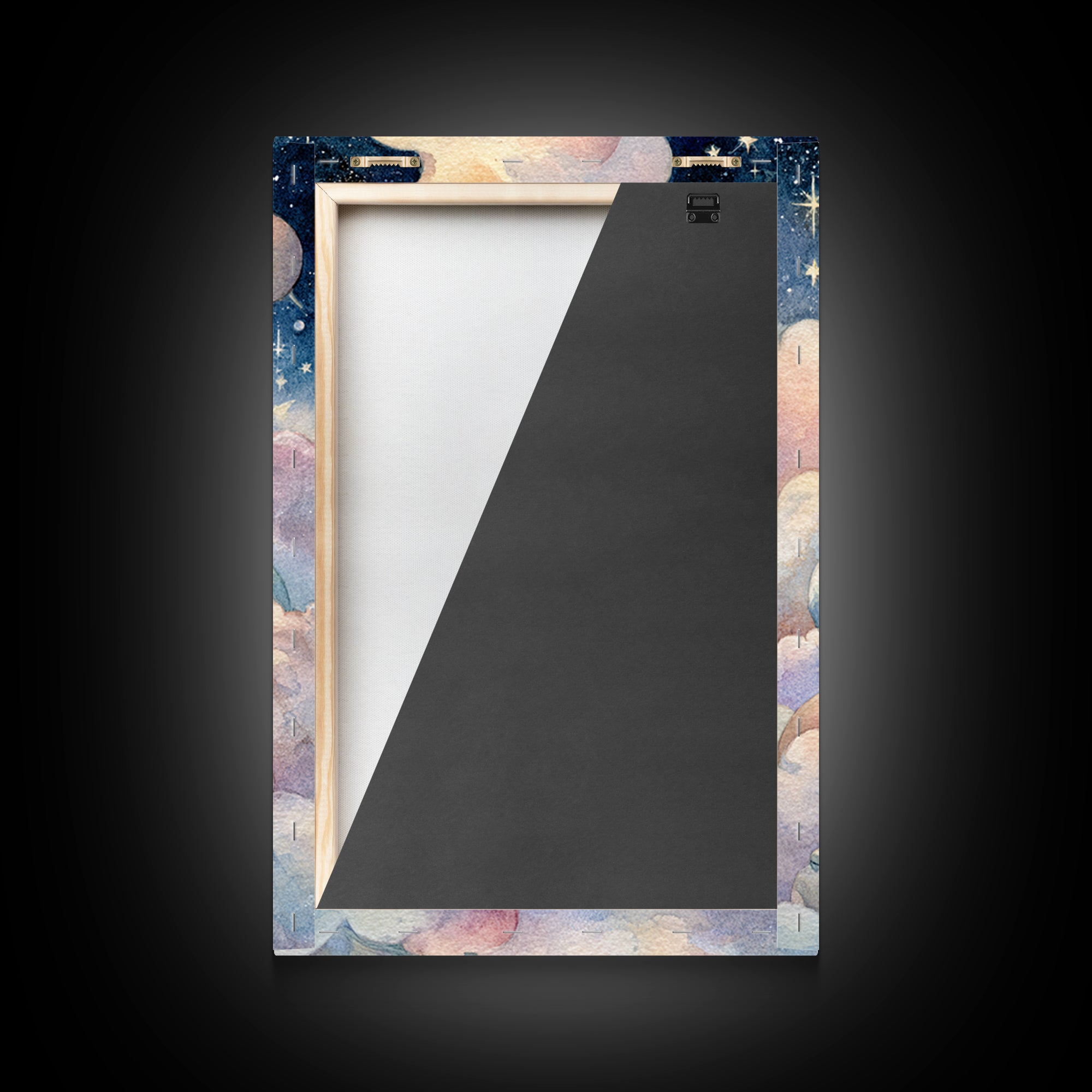 Little Astronaut Bear Framed Canvas Print, Nursery Decor, Wall Decals, Abstract Art, Nursery, Girl Nursery Decor, NDE-2x3-47