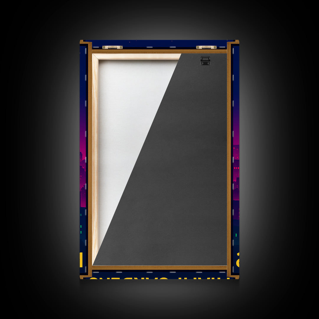 Miami Gardens Florida Travel Poster, Canvas Print, Electric Night Poster Art, Miami Gardens City Art, Home Office Decor, Retro Travel Print
