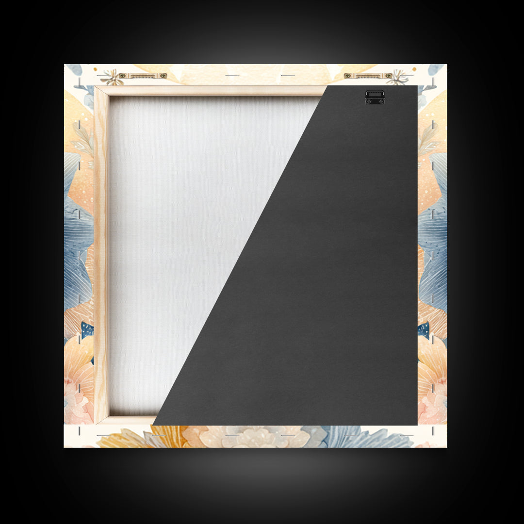 Tiny Dinosaur with Friendly Expression Framed Canvas Print, Nursery Art, Kids Wall Art, Nursery Decor, Fine Art, Nursery, NUR-1x1-39