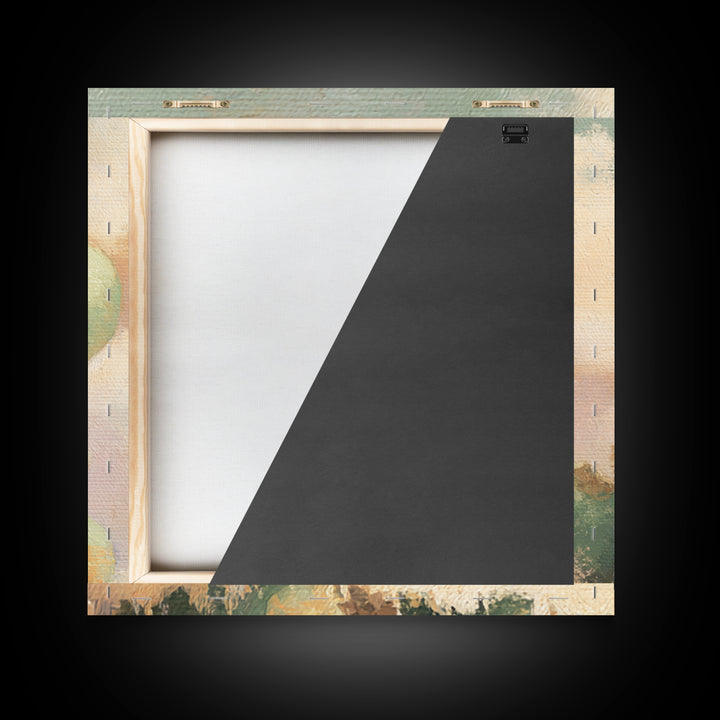 Tiny Dinosaur with Friendly Expression Framed Canvas Print, Nursery Art, Whimsical Wall Art, Nursery Decor, Fine Art, Nursery, NUR-1x1-63