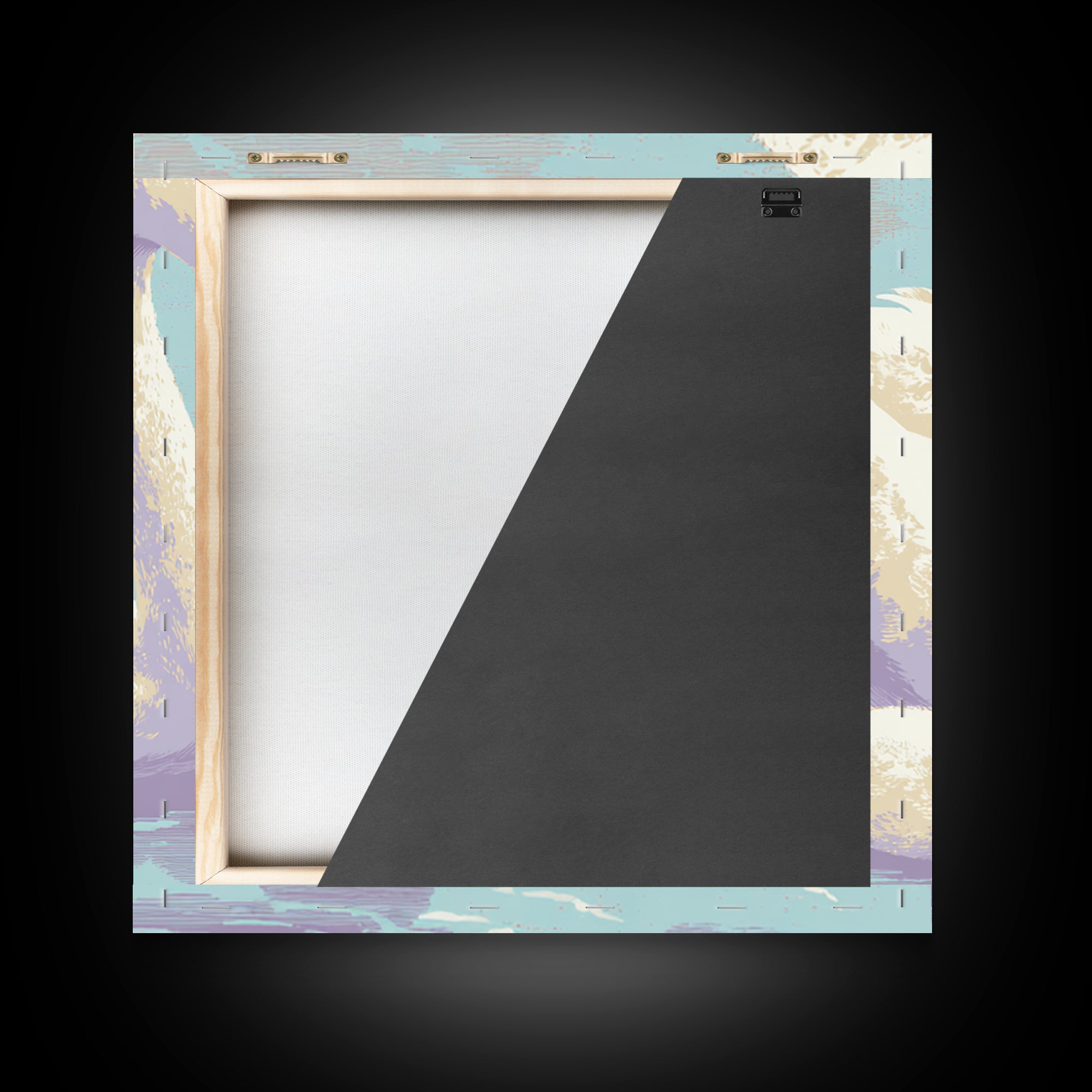 Swan and Cygnet Framed Canvas Print, Nursery Art, Textured Painting, Nursery Decor, Fine Art, Nursery, Wall Art Print, NUR-1x1-88