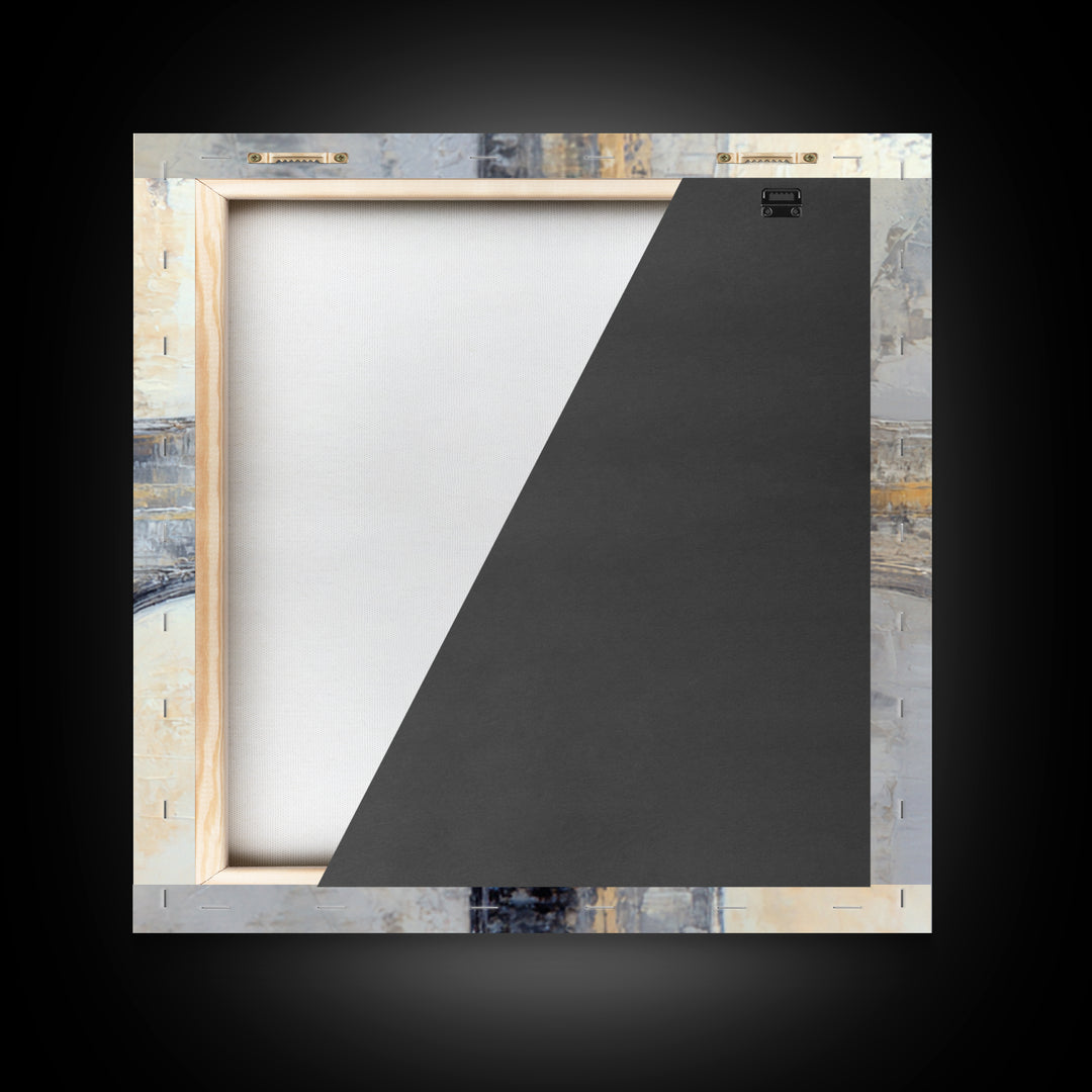 Monochrome Bridge Structure Framed Canvas Print, Office Art, Canvas Print, Office Decor, Abstract Art, Focus, Art Print, OFF-1x1-34