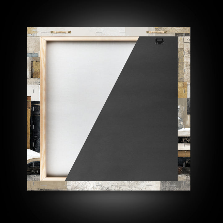 Books and Coffee Still Life Framed Canvas Print, Office Art, Statement Artwork, Office Decor, Abstract Art, Focus, Wall Decor, OFF-1x1-57