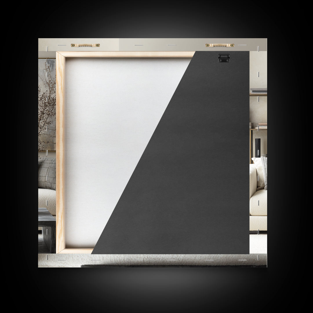 Monochrome Bridge Structure Framed Canvas Print, Office Art, Canvas Print, Office Decor, Abstract Art, Focus, Art Print, OFF-1x1-58