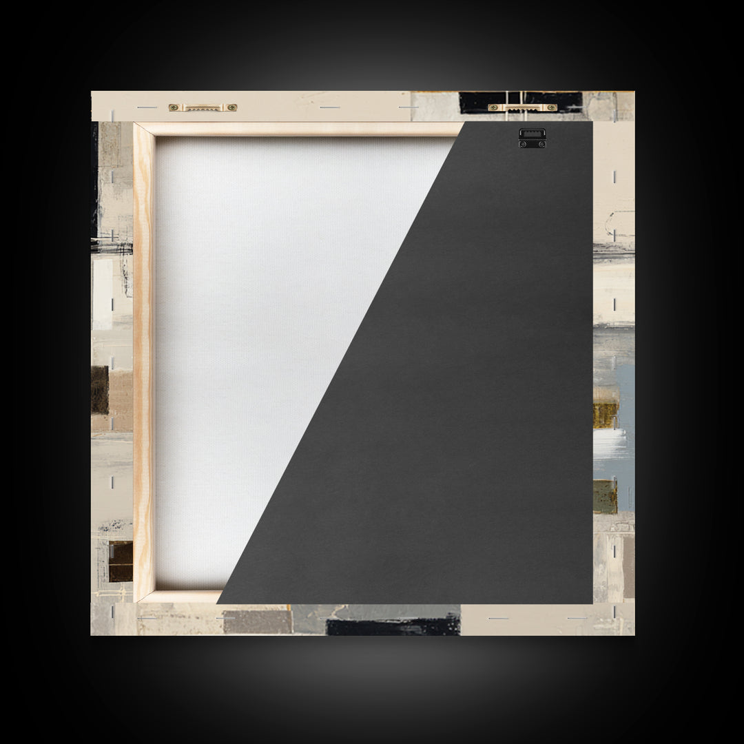 Dignified Neutral Landscape Framed Canvas Print, Office Art, Fine Art Print, Office Decor, Fine Art, Focus, Poster, Wall Decor, OFF-1x1-79