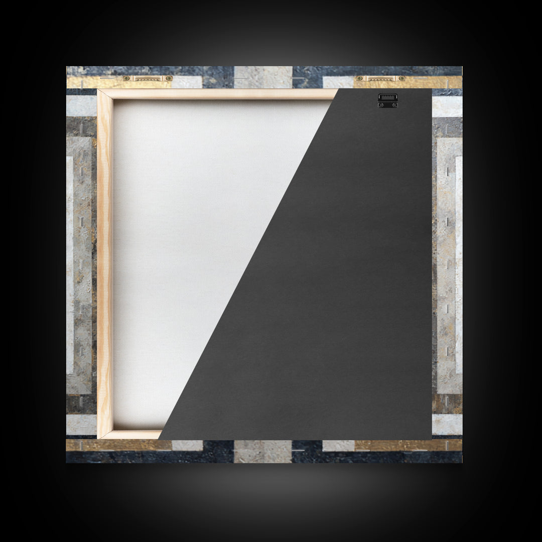 Geometric Labyrinth Pattern Canvas Print, Office Art, Downloadable Prints, Office Decor, Fine Art, Focus, Textured Painting, OFF-1x1-90