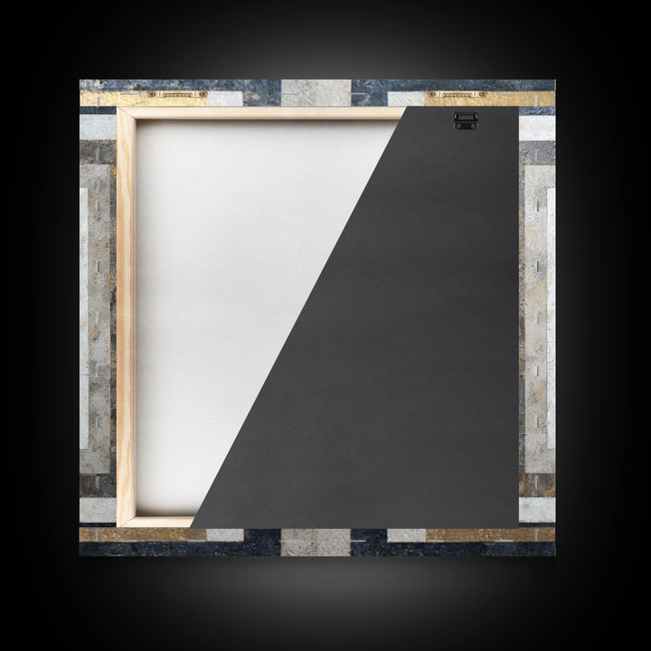 Geometric Labyrinth Pattern Canvas Print, Office Art, Downloadable Prints, Office Decor, Fine Art, Focus, Textured Painting, OFF-1x1-90
