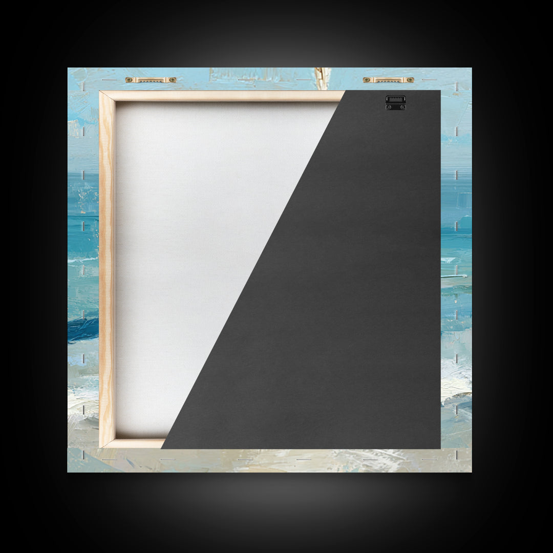 Sailboat on a Breezy Summer Horizon Canvas Print, Patio Art, Outdoor Wall Decor, Patio Decor, Fine Art, Outdoor, Yard Decor, PAT-1x1-15