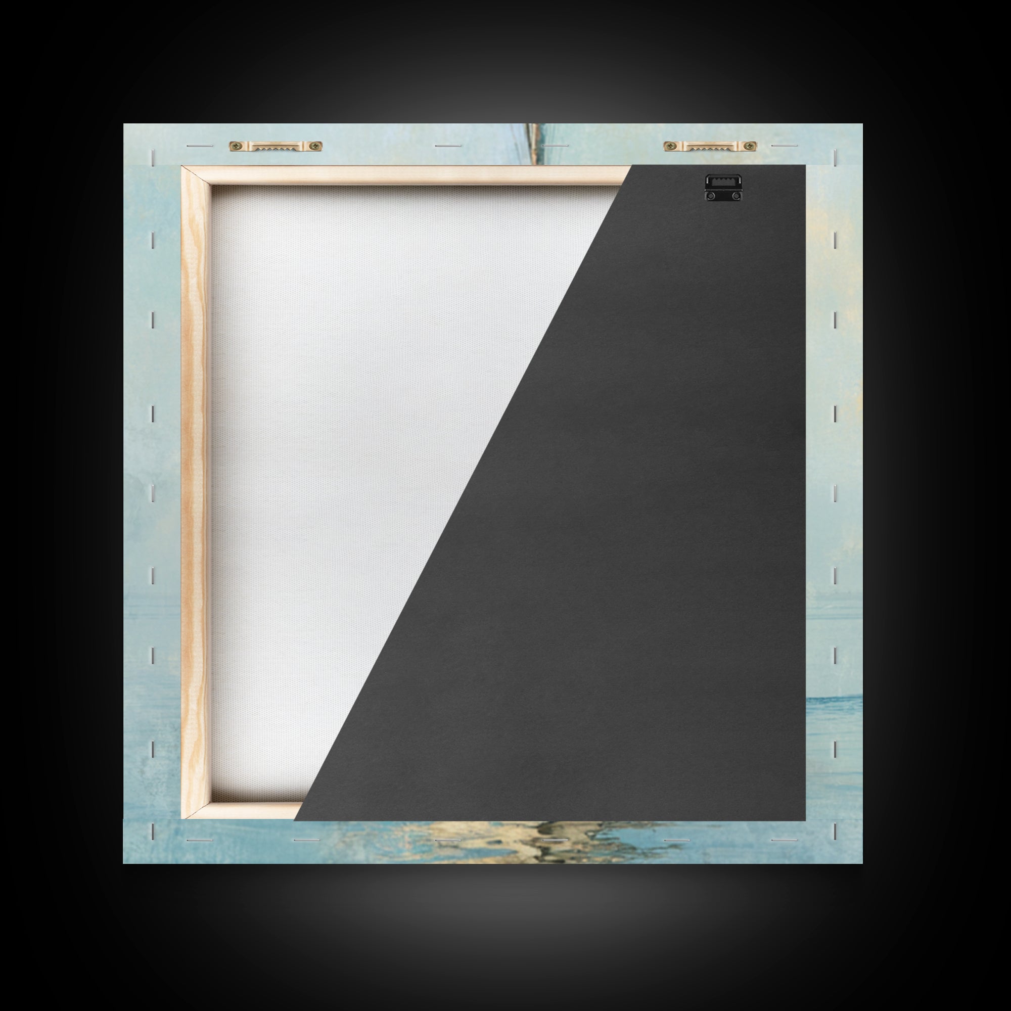 Sailboat on a Breezy Summer Horizon Framed Canvas Print, Patio Art, Patio, Patio Decor, Oil Painting, Outdoor, Minimalist Decor, PAT-1x1-63