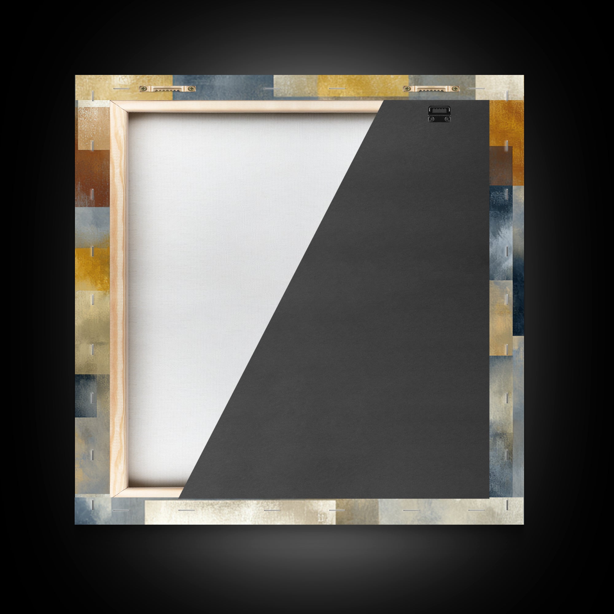Warm Geometric Tile Pattern Framed Canvas Print, Patio Art, Yard Decor, Patio Decor, Fine Art, Outdoor, Luxury Decor, PAT-1x1-72