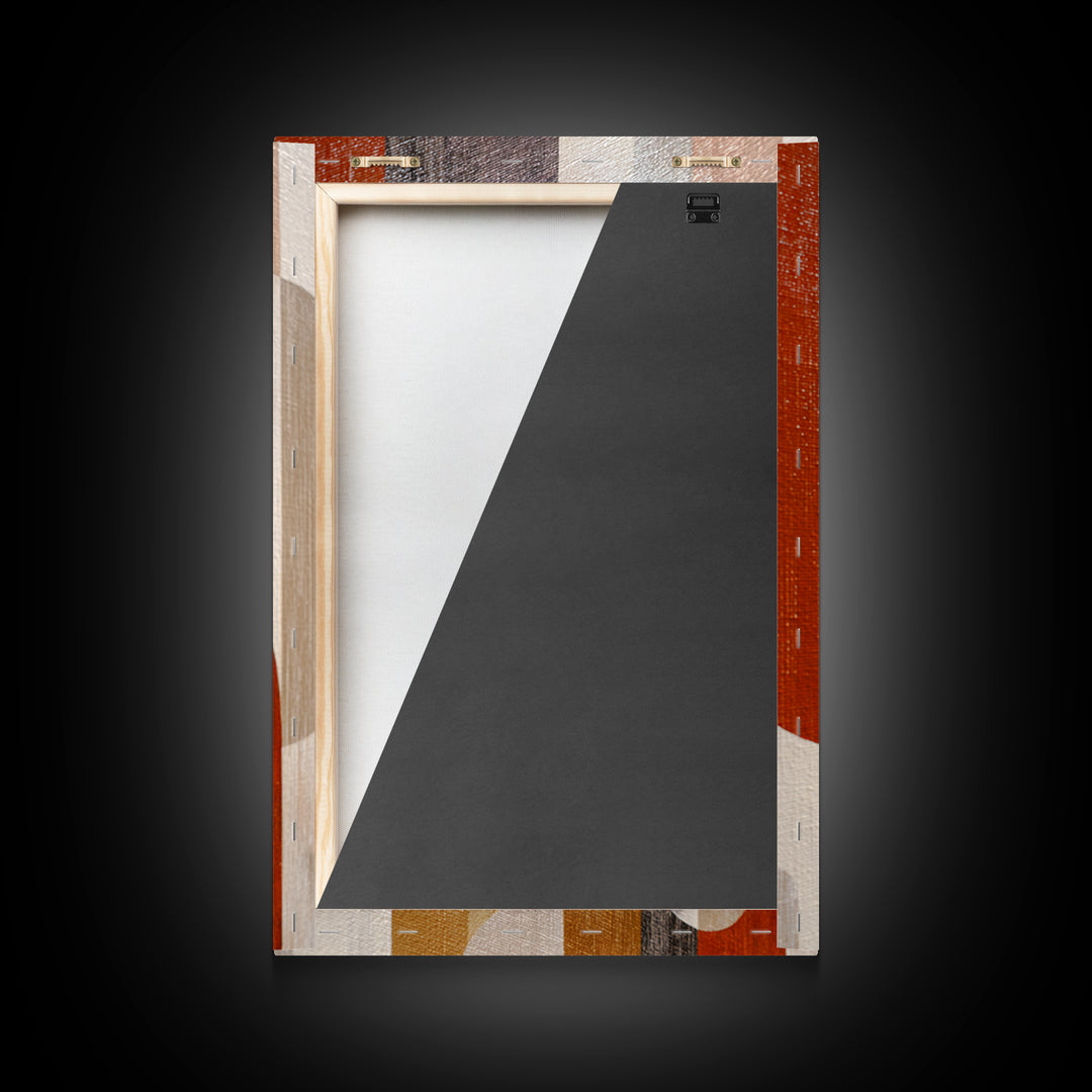 Warm Geometric Tile Pattern Framed Canvas Print, Patio Art, Neutral Decor, Patio Decor, Fine Art, Outdoor, Wall Art, Home Decor, PAT-2x3-56