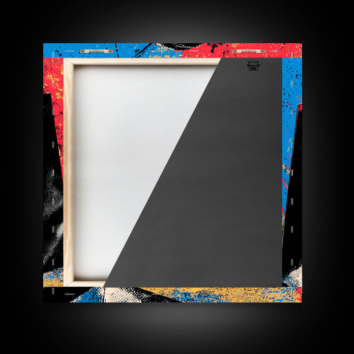 Shopping Bag Fashion Graphic Without Brands Framed Canvas Print, Pop Art, Poster, Living Room Decor, Pop, Abstract Art, POP-1x1-48