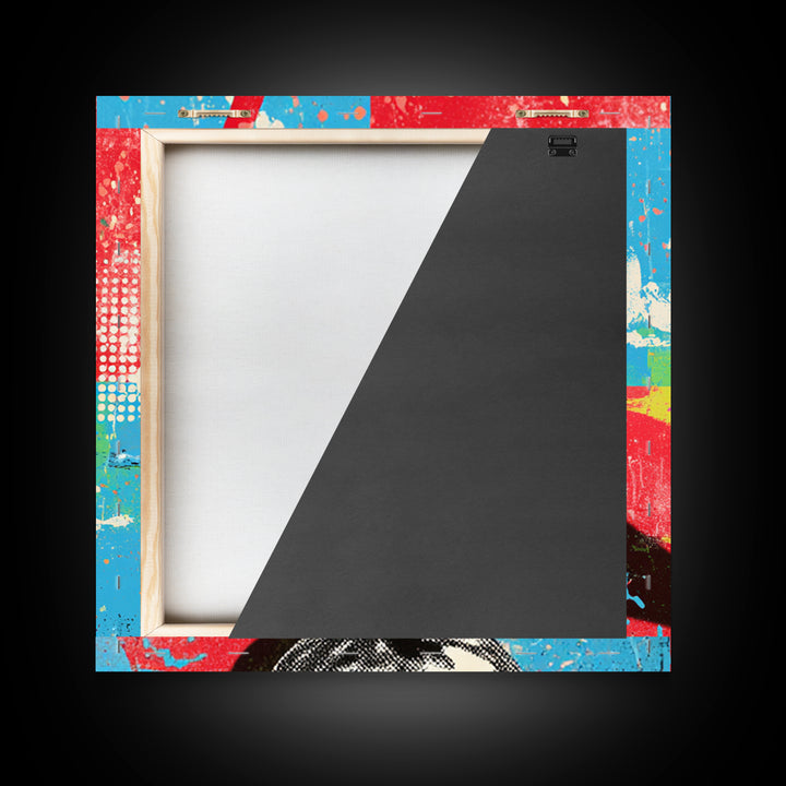 Milkshake Glass with Retro Diner Palette Framed Canvas Print, Pop Art, Apartment Decor, Living Room Decor, Fine Art, Pop, POP-1x1-64