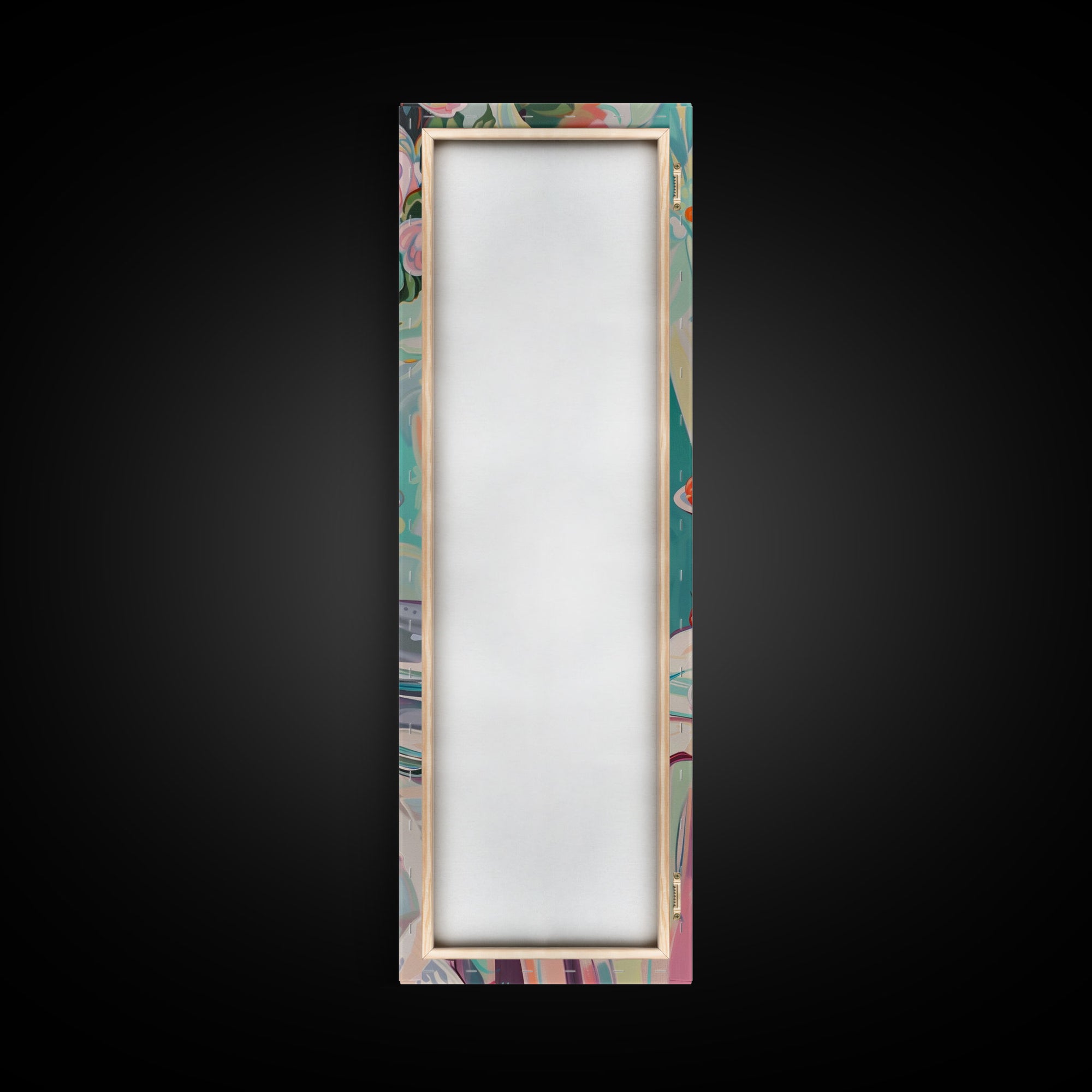 Cake Wall Art Framed and Printed on Canvas, Wall Art for Kitchen or Bakery, Food Art Print, Tall and Narrow Colorful Art for Kitchen