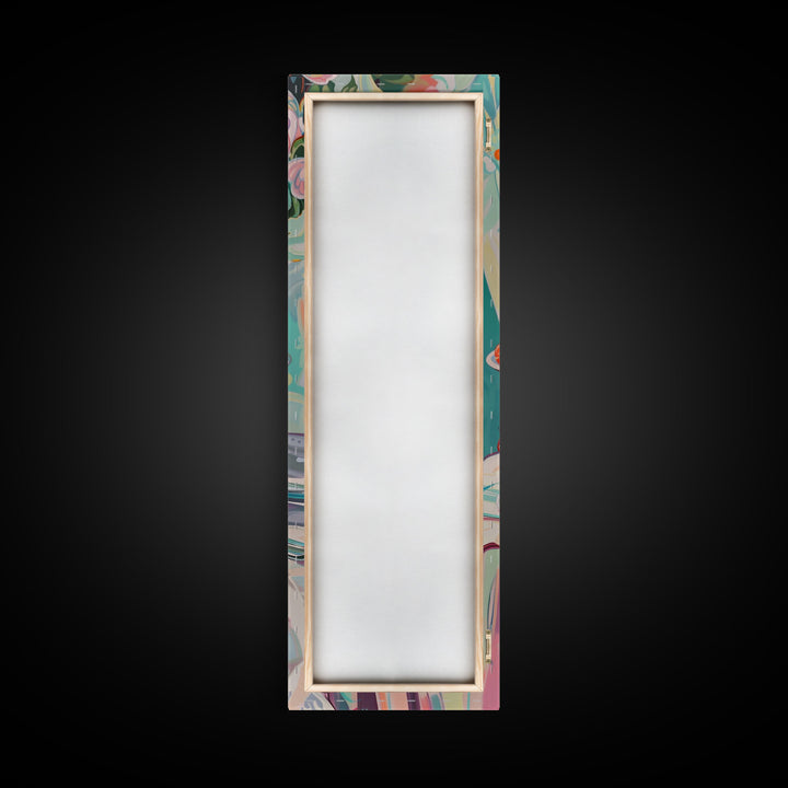 Cake Wall Art Framed and Printed on Canvas, Wall Art for Kitchen or Bakery, Food Art Print, Tall and Narrow Colorful Art for Kitchen