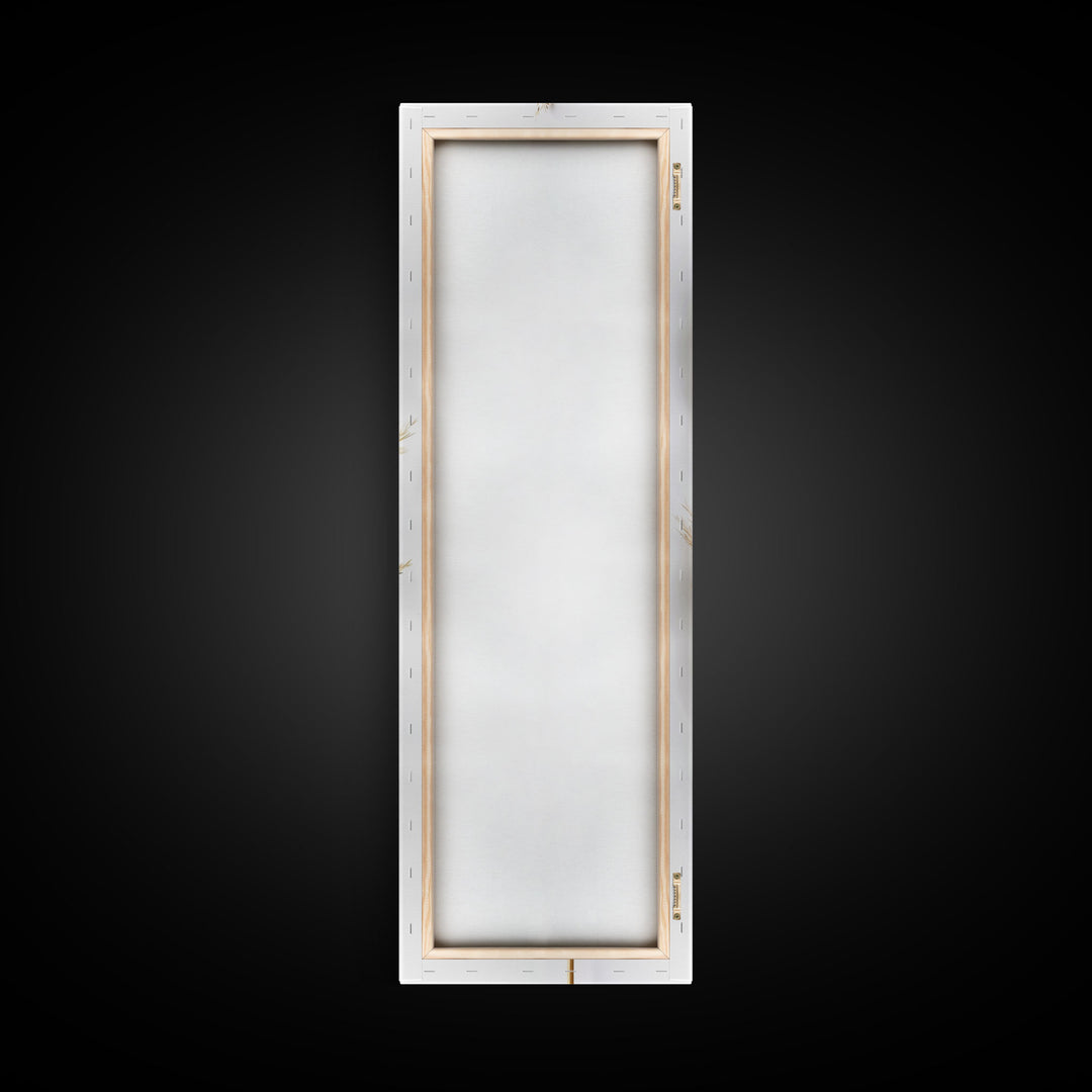 Pampas Grass Botanical Art - Framed Canvas Print, Skinny Tall Art, Minimalist Wall Art for Living Room, Bedroom Decor, Botanical Print