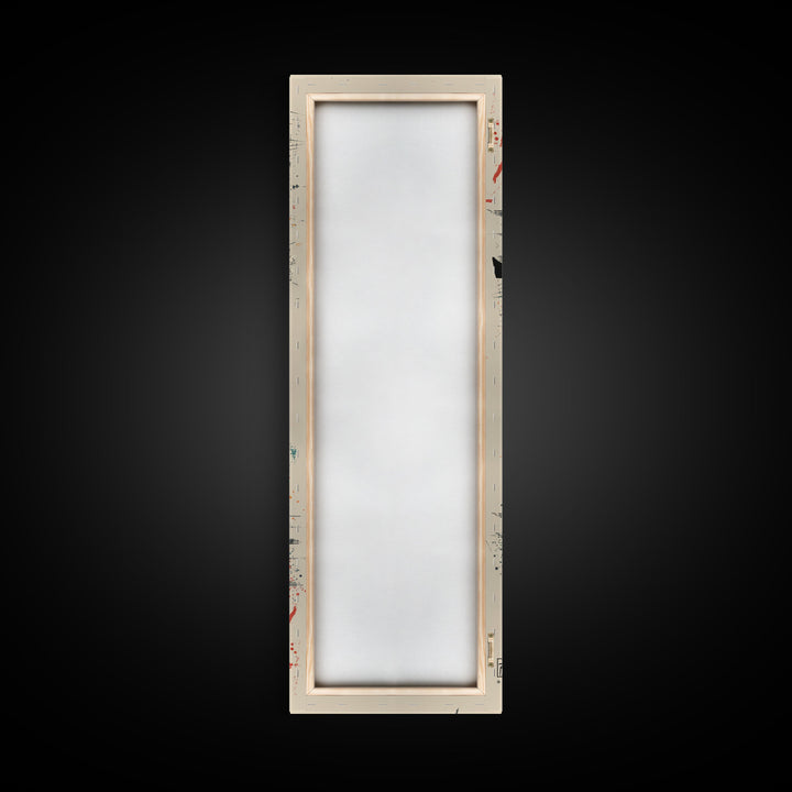 Zen Stone Lantern Skinny Art Tall Art Japanese Ukiyo-e Inspired Framed Canvas Wall Art