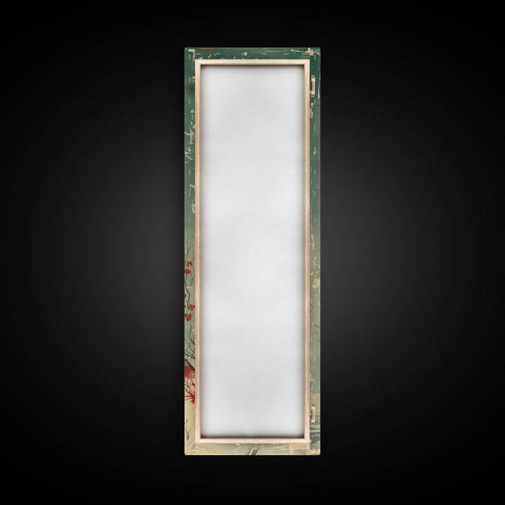 Japanese Woodblock Print Of A Traditional Lighthouse Surrounded By Seagulls Framed Canvas Print Ready To Hang For Wall Art Decor