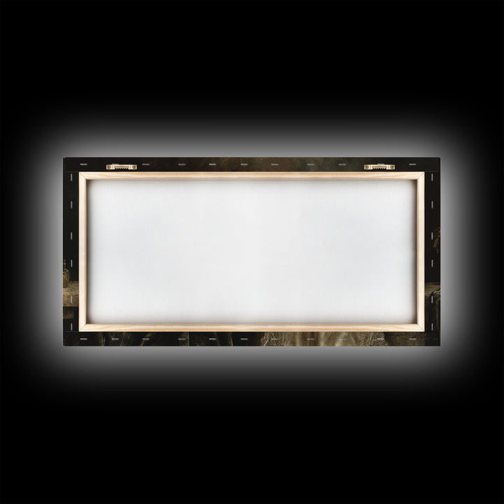 Noble Dog Portrait Framed Canvas Print, Renaissanceinspired Art, Neutral Decor, Living Room Decor, Oil Painting, Classic, REN-2x1-16