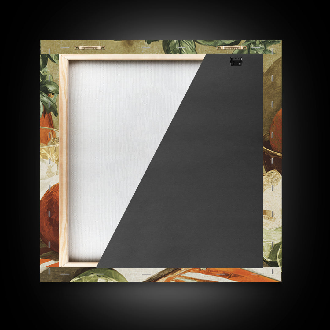 Cocktail and Citrus Bar Composition Framed Canvas Print, Restaurant Art, Printable Art, Restaurant Decor, Fine Art, Bistro, RES-1x1-11