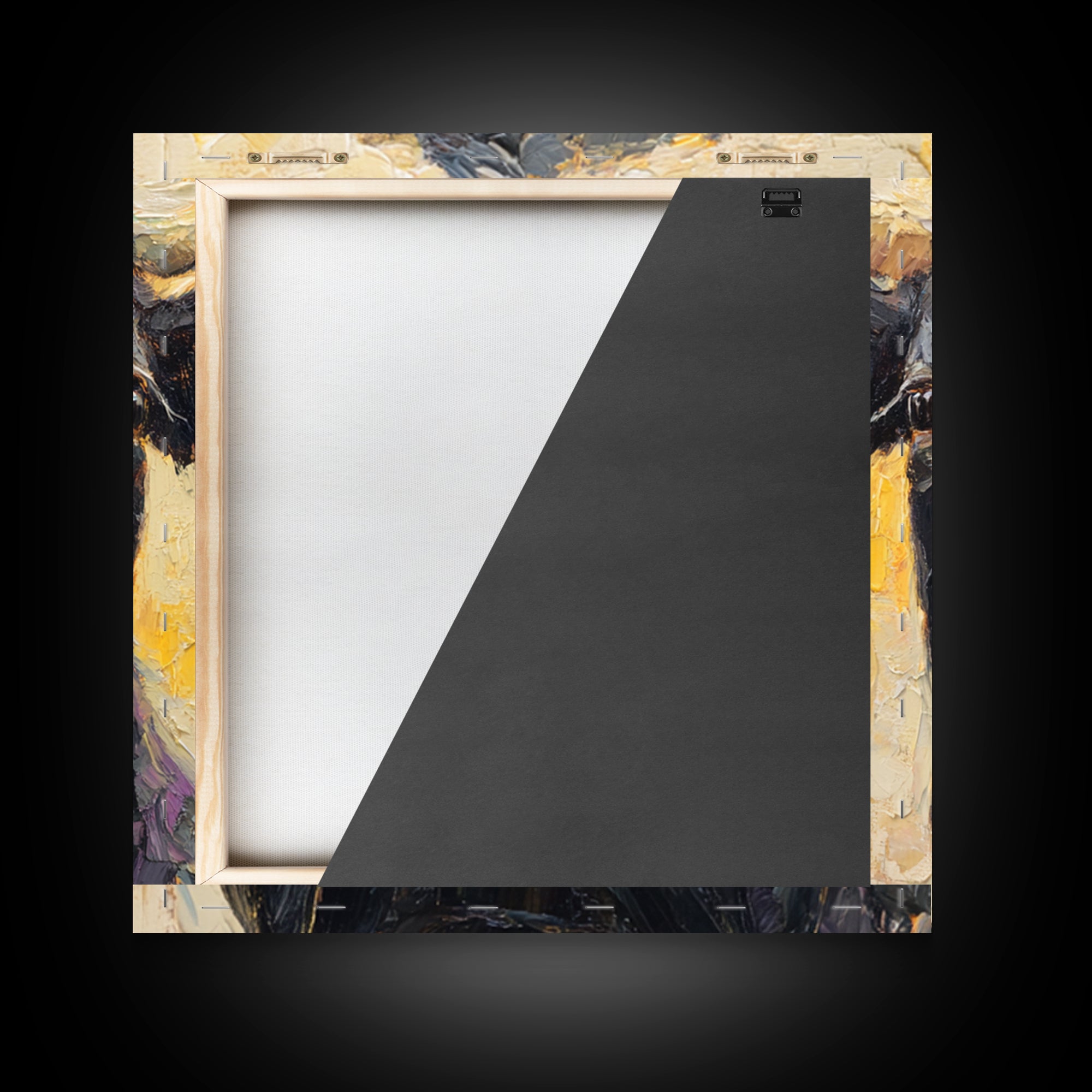 Steakhouse Black and Gold Bull Portrait Canvas Print, Restaurant Art, Living Room Decor, Restaurant Decor, Fine Art, Bistro, RES-1x1-31