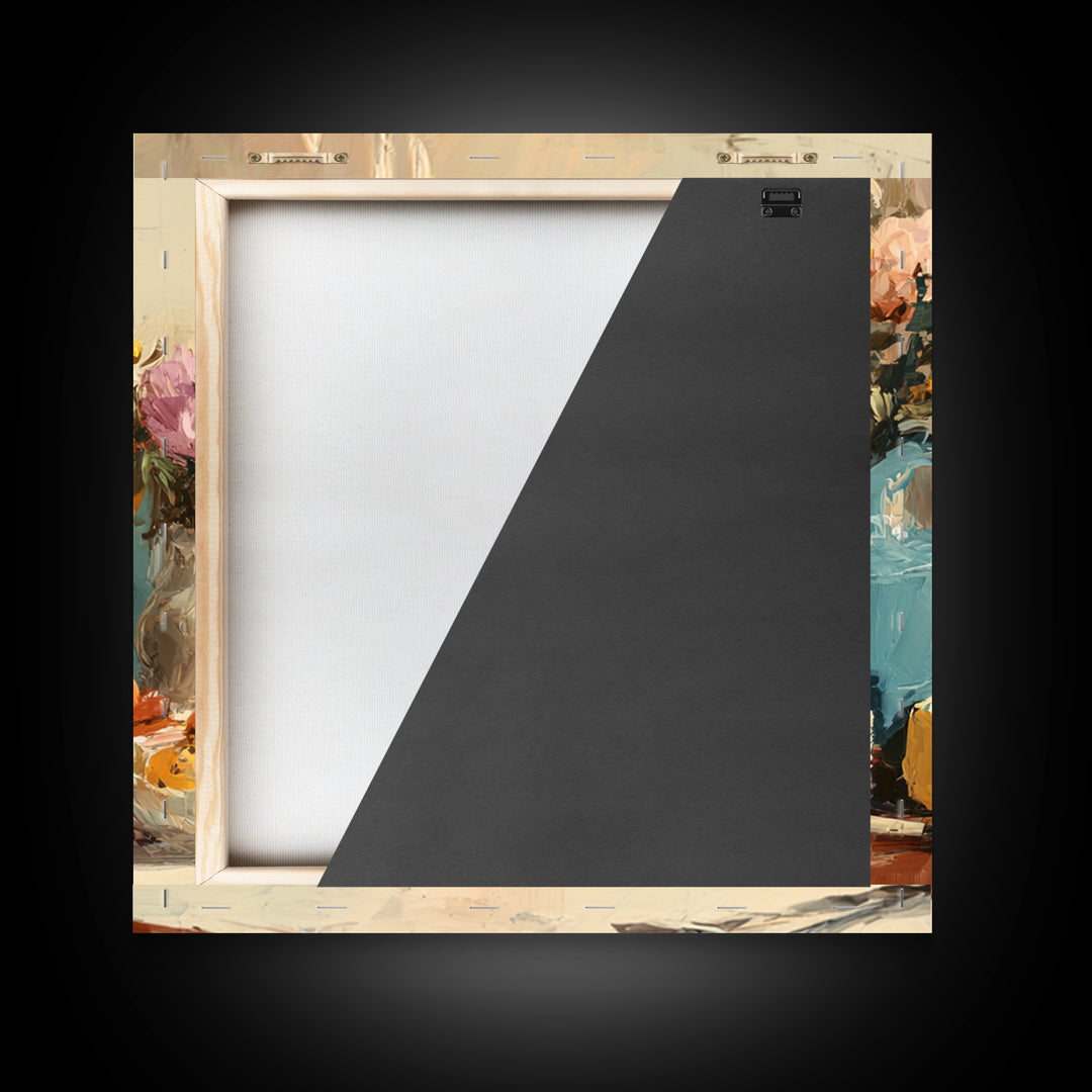 Elegant Table Objects Framed Canvas Print, Restaurant Art, Canvas, Restaurant Decor, Fine Art, Bistro, Living Room Decor, RES-1x1-96