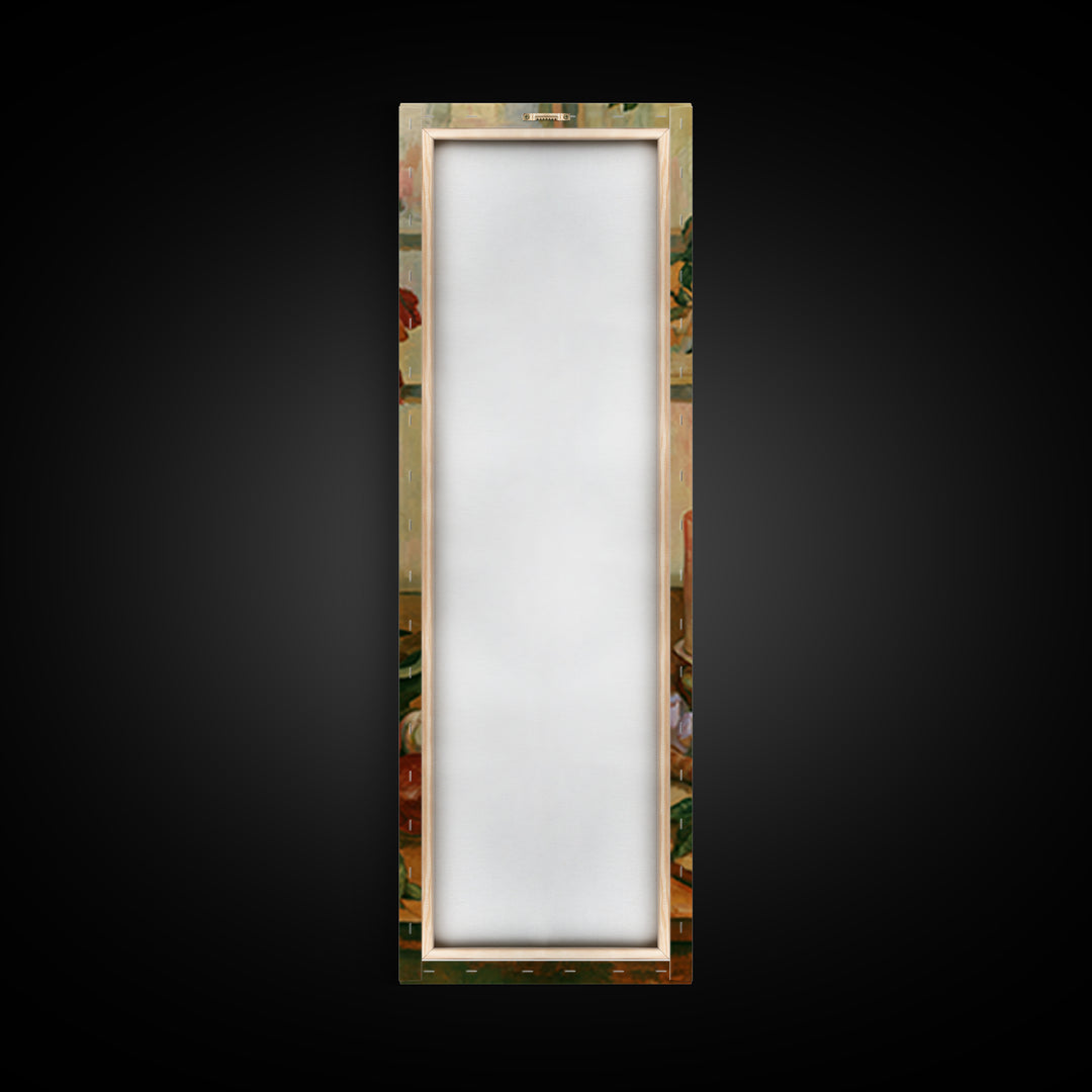 Elegant Table Objects Framed Canvas Print, Restaurant Art, Canvas, Restaurant Decor, Fine Art, Bistro, Living Room Decor, RES-1x3-36