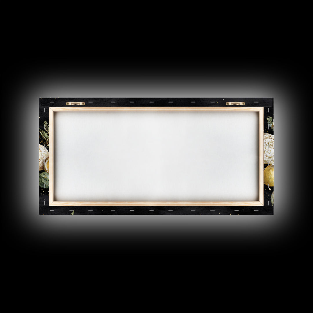 Blackboard Menu Feeling Without Readable Text Canvas Print, Restaurant Art, Canvas, Restaurant Decor, Fine Art, Bistro, RES-2x1-41
