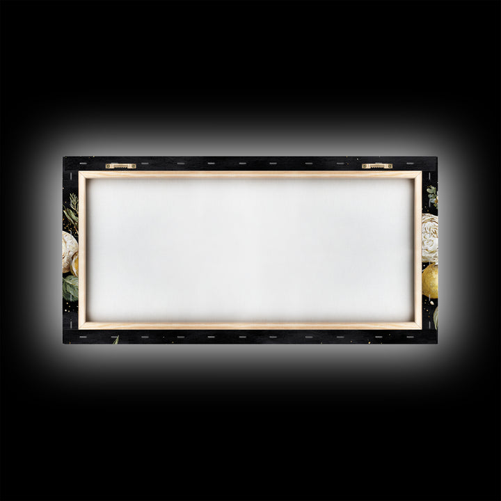 Blackboard Menu Feeling Without Readable Text Canvas Print, Restaurant Art, Canvas, Restaurant Decor, Fine Art, Bistro, RES-2x1-41