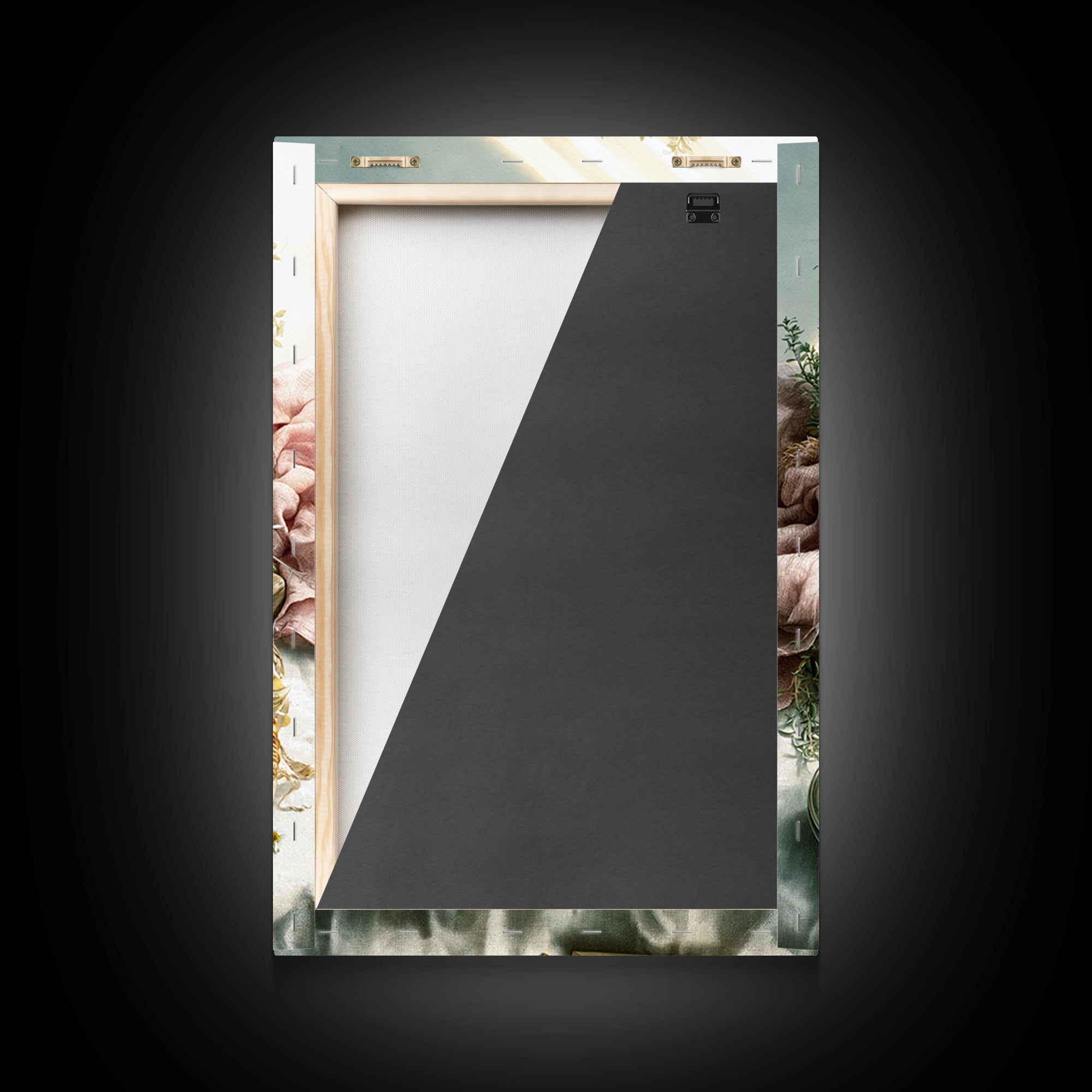 Blackboard Menu Feeling Without Readable Text Canvas Print, Restaurant Art, Framed Wall Art, Restaurant Decor, Watercolor Art, RES-2x3-29