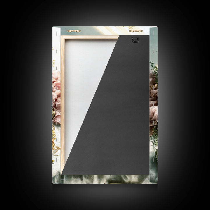 Blackboard Menu Feeling Without Readable Text Canvas Print, Restaurant Art, Framed Wall Art, Restaurant Decor, Watercolor Art, RES-2x3-29