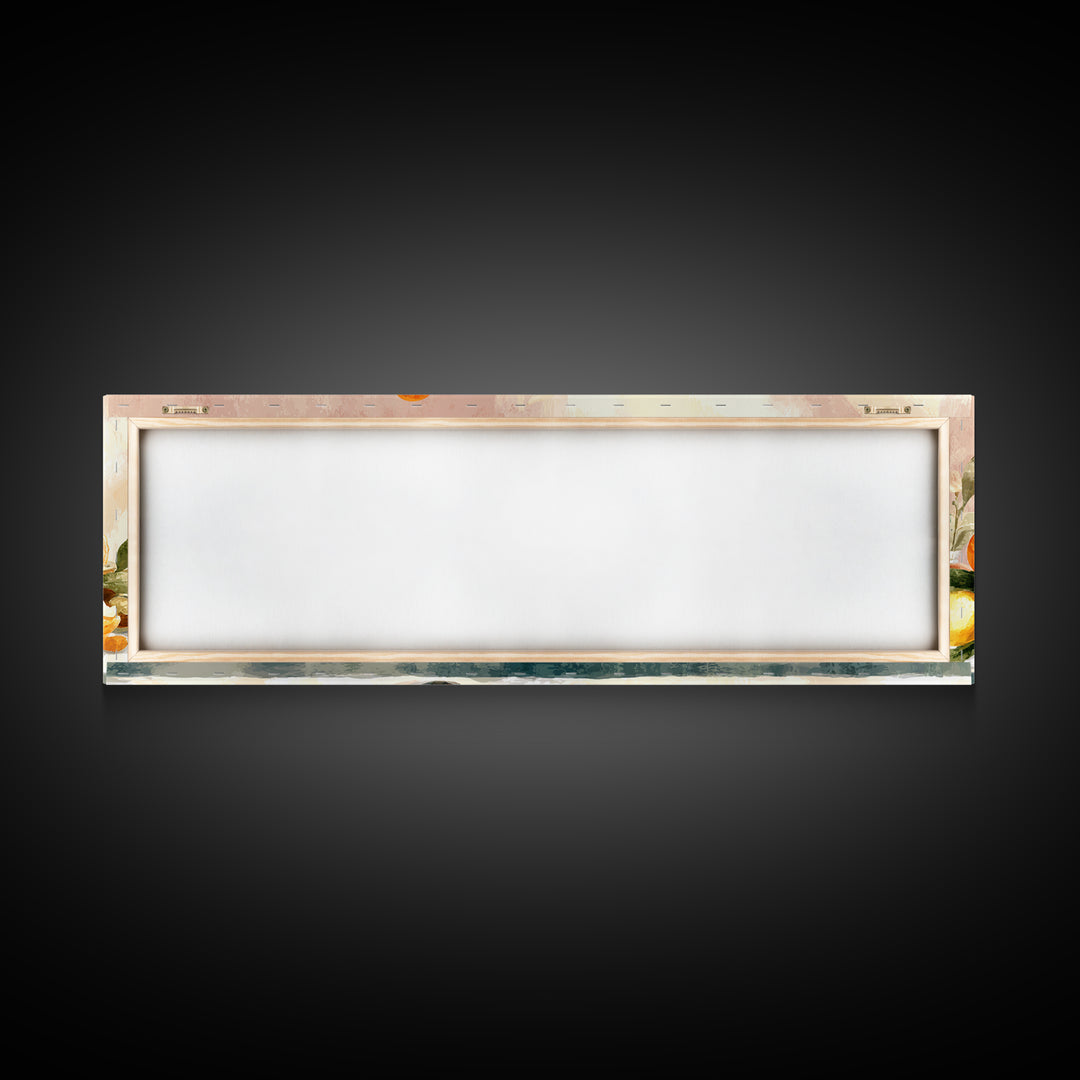 Cocktail and Citrus Bar Composition Framed Canvas Print, Restaurant Art, Large Wall Art, Restaurant Decor, Fine Art, Bistro, RES-3x1-51
