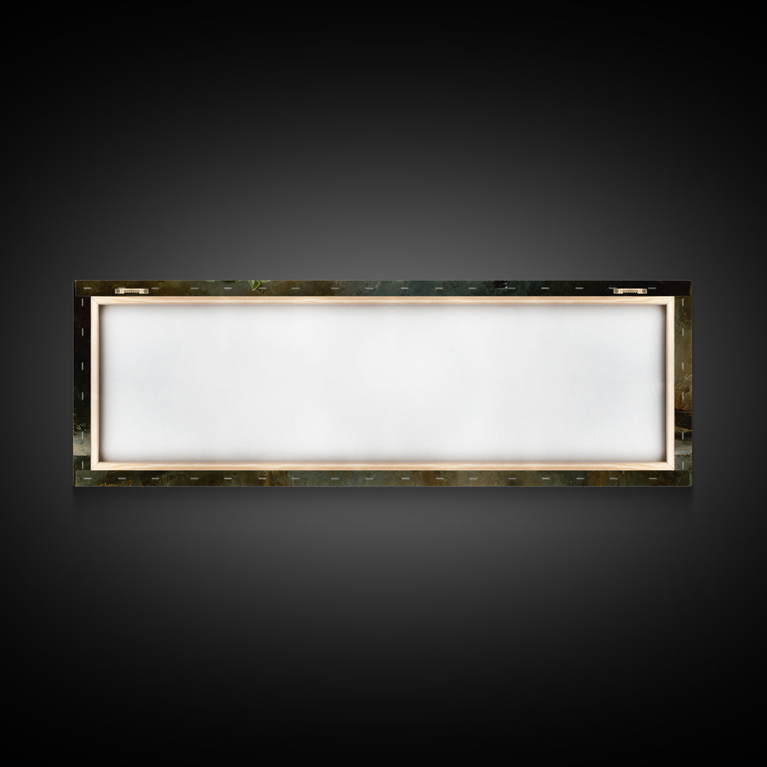 Blackboard Menu Feeling Without Readable Text Canvas Print, Restaurant Art, Food Art, Restaurant Decor, Oil Painting, Bistro, RES-3x1-61