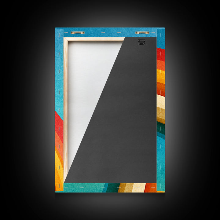 70s Rainbow Arch Abstract Canvas Print, Retro Art, Print, Living Room Decor, Abstract Art, Retro, Abstract Wall Art, RET-2x3-49