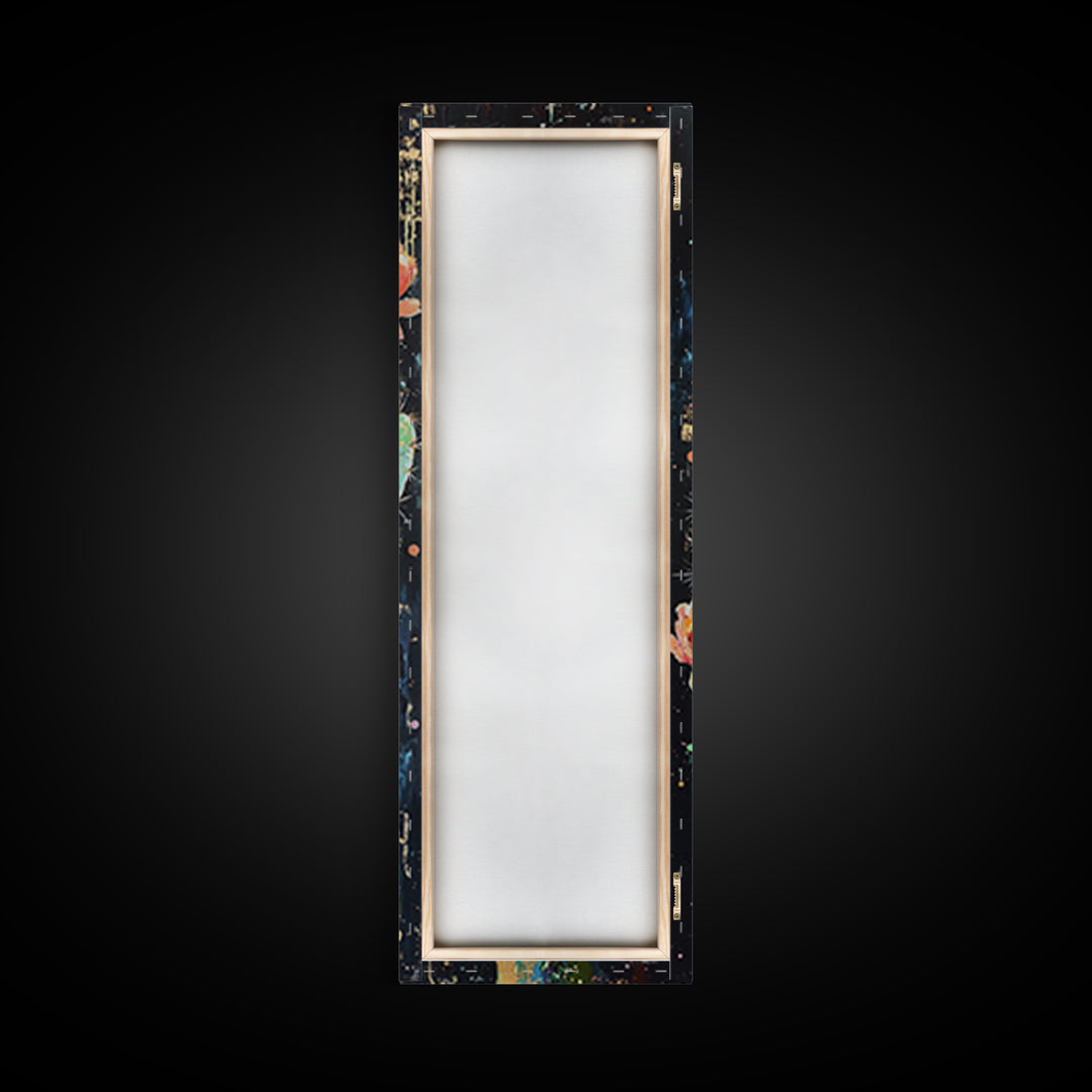 Blooming Cactus Canvas Print pink orange wall art southwest wall art agave painting boho art botanical prints