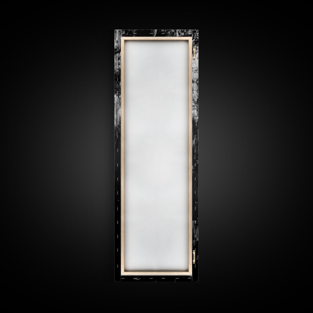 Black and White Canoe Framed Canvas Print Rustic Art Nautical Wall Art Coastal Decor Farmhouse Art Vertical Wall Art