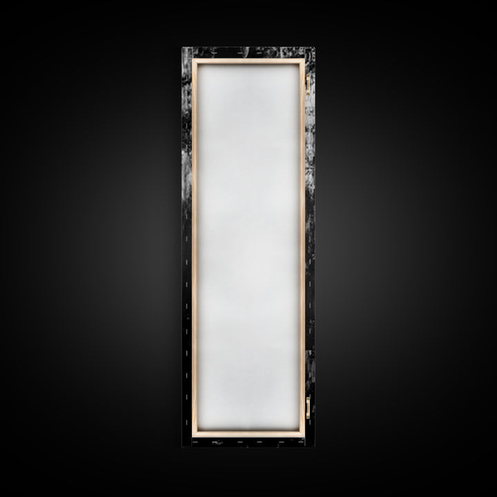 Black and White Canoe Framed Canvas Print Rustic Art Nautical Wall Art Coastal Decor Farmhouse Art Vertical Wall Art