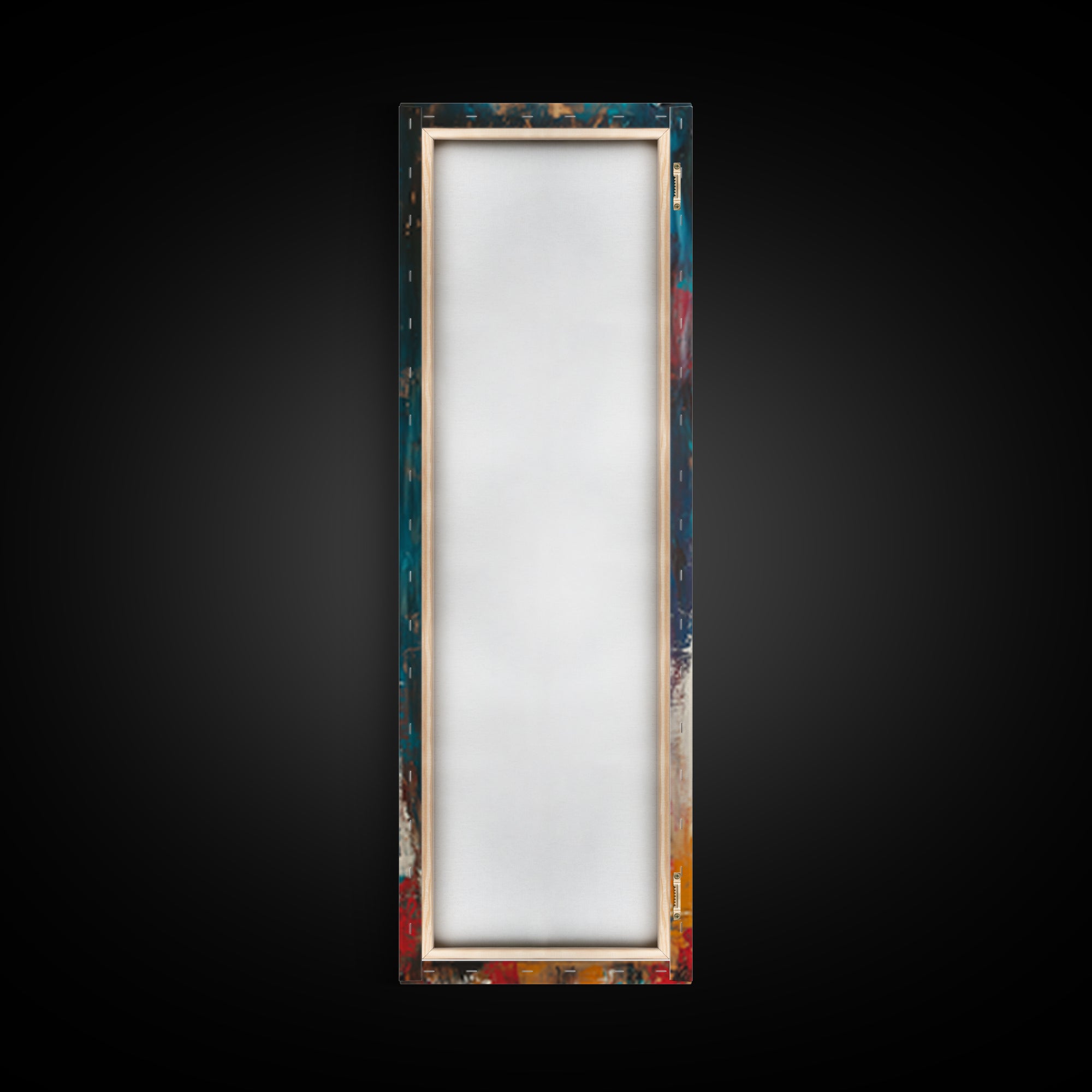 Abstract Tripod Art Framed Canvas Print, Moody Art, Geometric Wall Art, Wabi Sabi Art, Coastal Landscape Art, Extra Wide Art