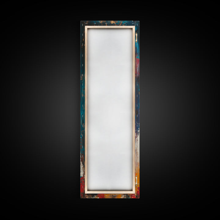 Abstract Tripod Art Framed Canvas Print, Moody Art, Geometric Wall Art, Wabi Sabi Art, Coastal Landscape Art, Extra Wide Art