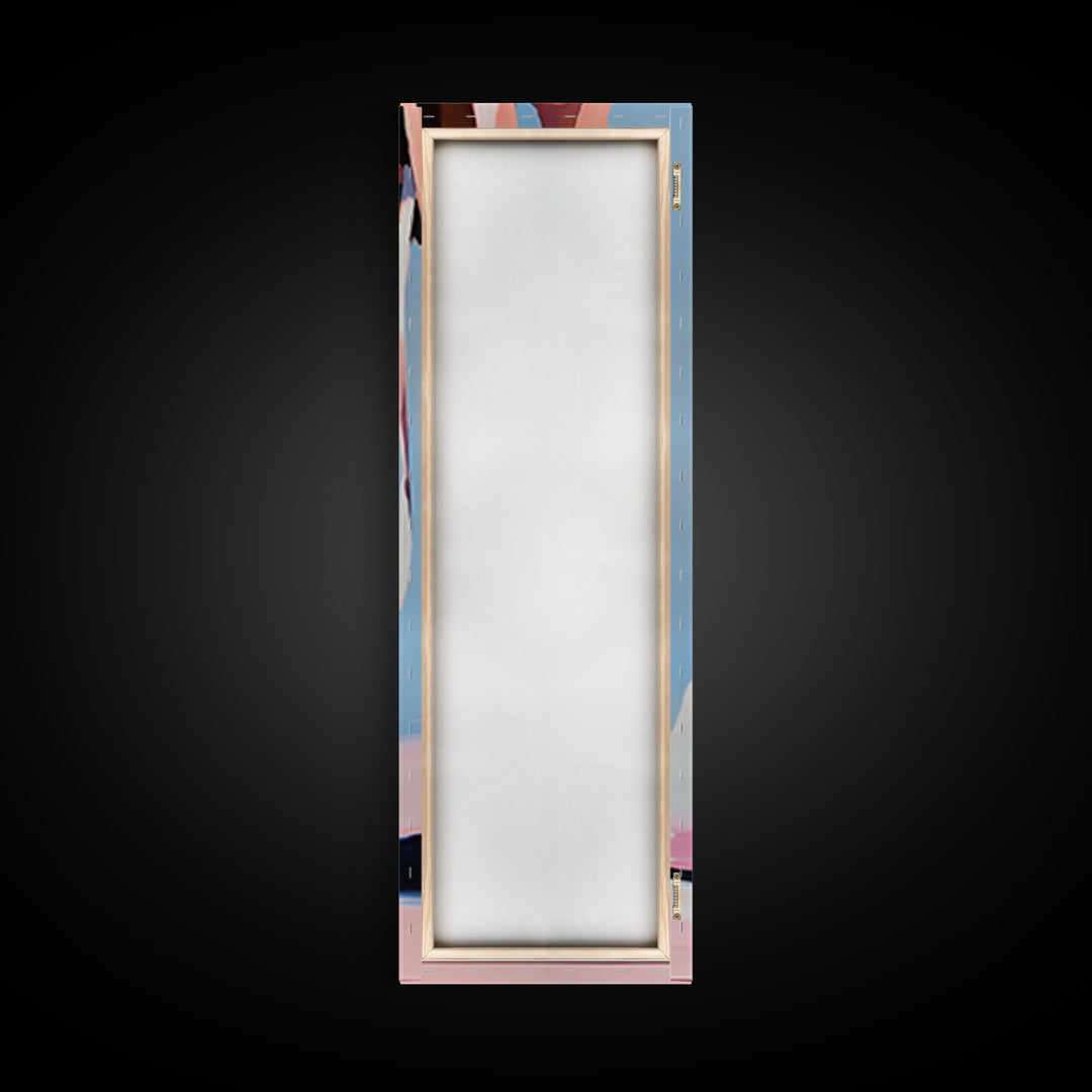 Cowgirl Boot Fashion Canvas Print Black Cowgirl Painting Coastal Cowgirl Wall Art Pink Abstract Art Light Pink Wall Art Gift Idea