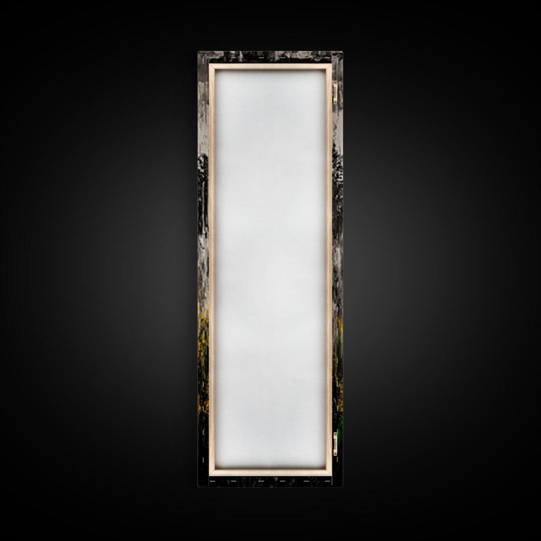 Black White Bison Canvas Print Rustic Wall Art Western Art Farmhouse Art Tall Narrow Art Above Sofa Art Gift Idea Him