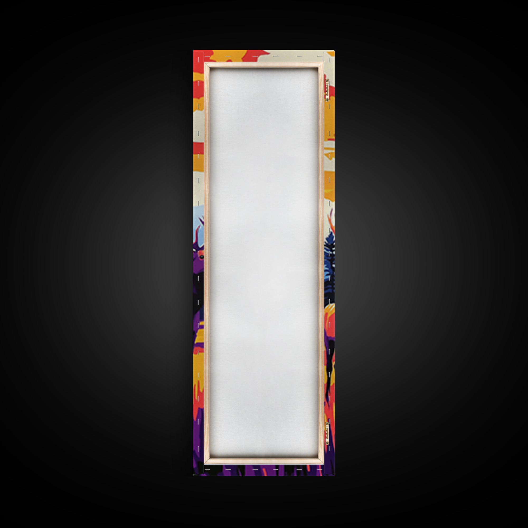 Autumn Elk Silhouette Canvas Print wildlife art southwest wall art orange pink wall art rustic decor gift idea hunting lodge art