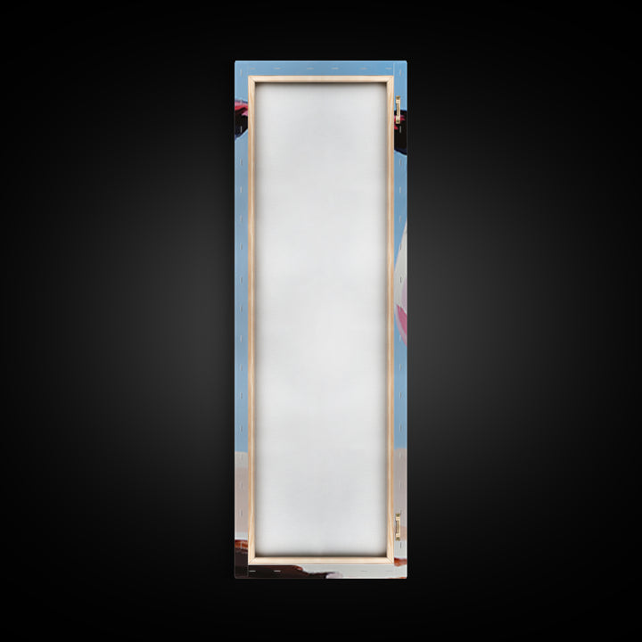 Black and White Cow Portrait Framed Canvas Print farmhouse art, rustic decor, barn landscape oil painting, living room art, boho art