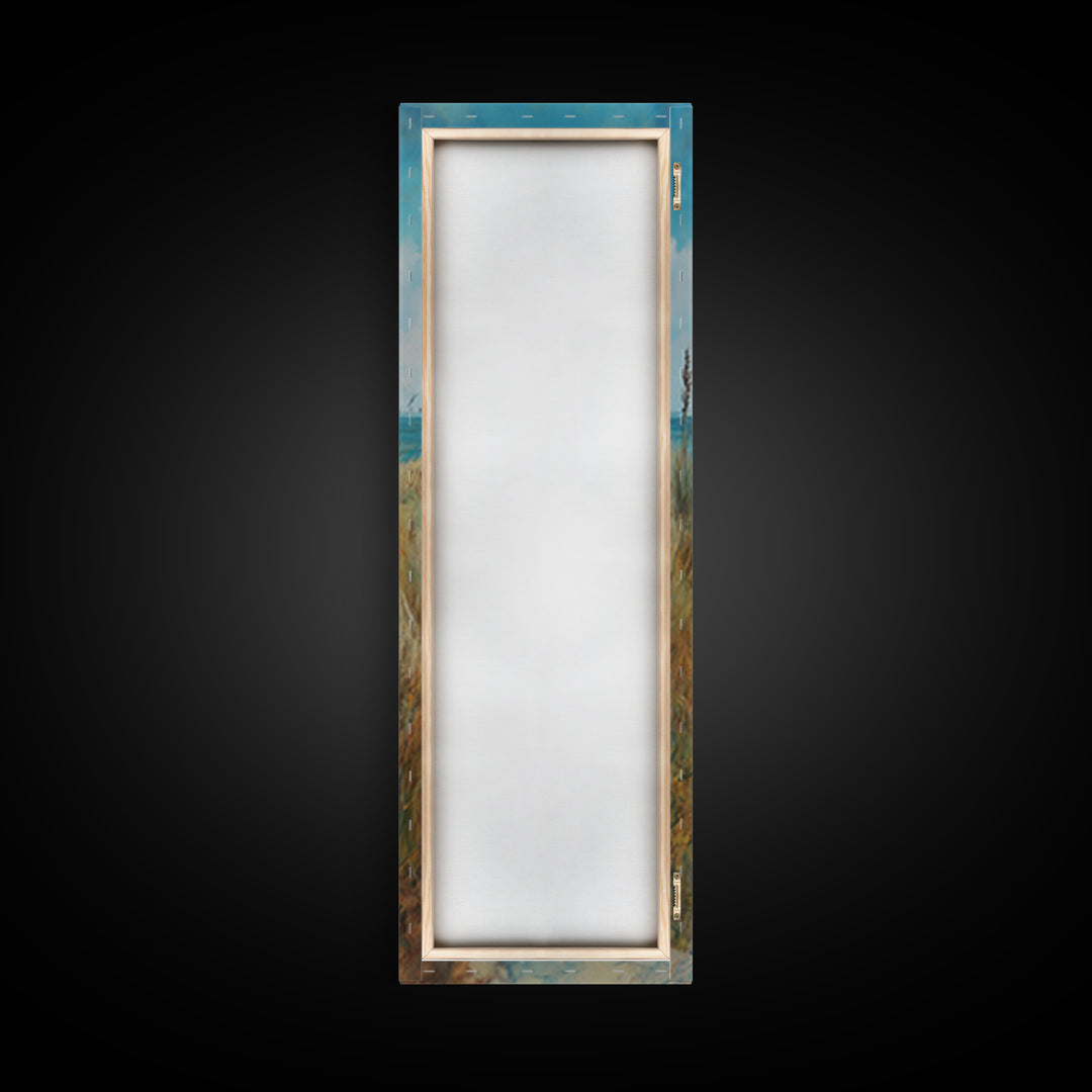 Dark Rabbit Hole Canvas Print, Wabi Sabi Art, Moody Art, Coastal Landscape Art, Minimalist Art, Living Room Art, Extra Wide Art