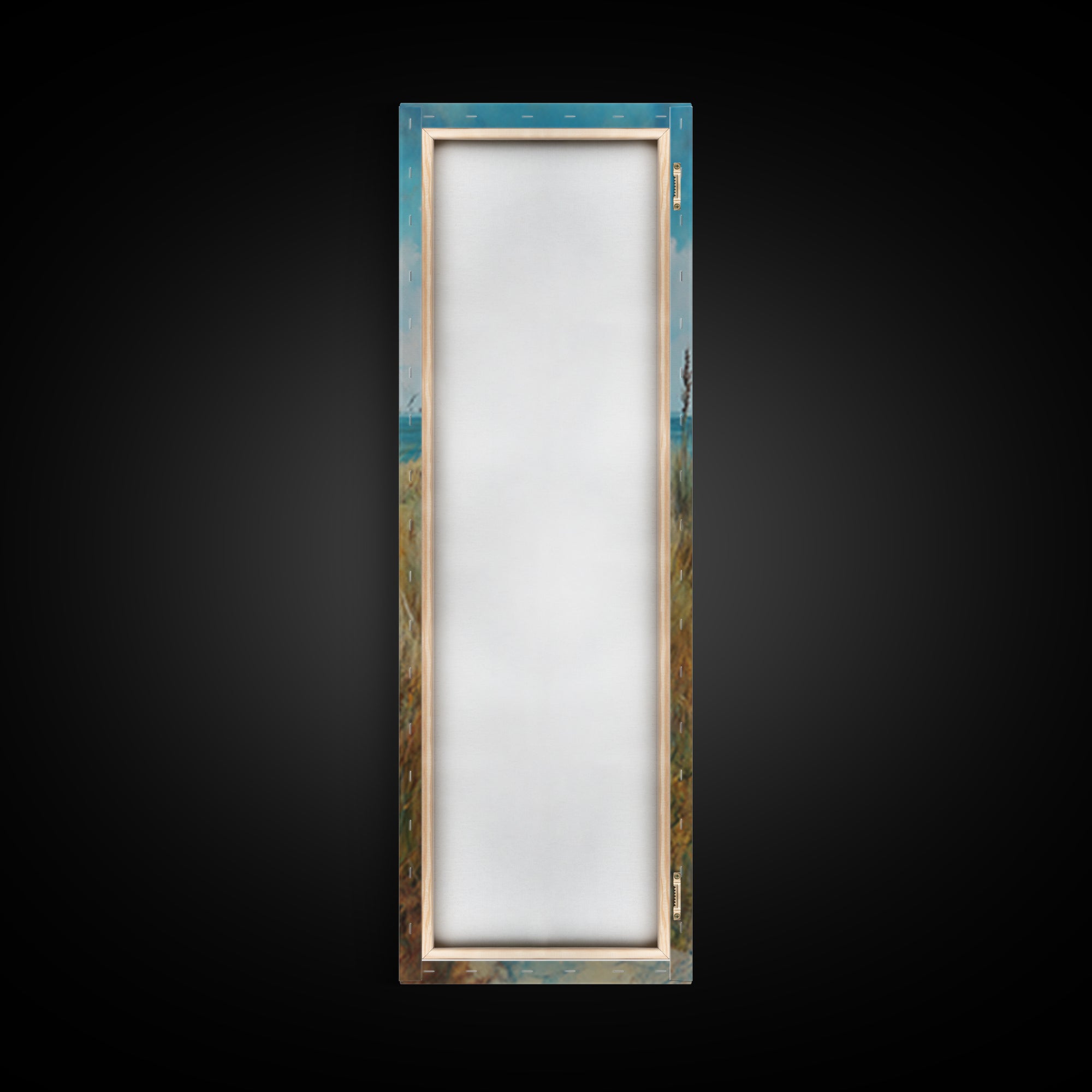 Dark Rabbit Hole Canvas Print, Wabi Sabi Art, Moody Art, Coastal Landscape Art, Minimalist Art, Living Room Art, Extra Wide Art