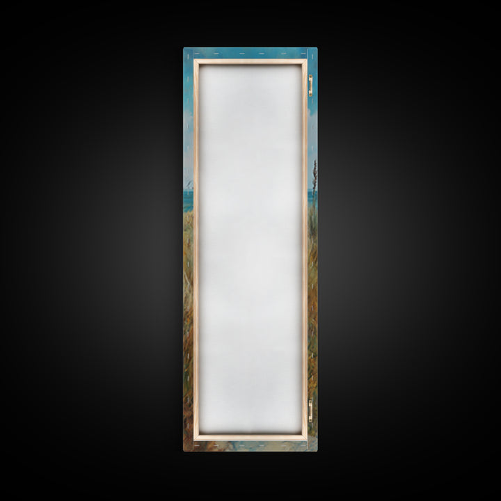 Dark Rabbit Hole Canvas Print, Wabi Sabi Art, Moody Art, Coastal Landscape Art, Minimalist Art, Living Room Art, Extra Wide Art