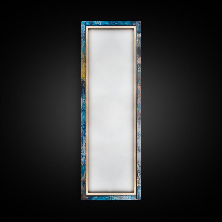 Compass Wall Art Framed Canvas Print, Nautical Wall Art, Blue and Green Wall Art, Coastal Decor, Rustic Art, Extra Wide Art, Farmhouse Art