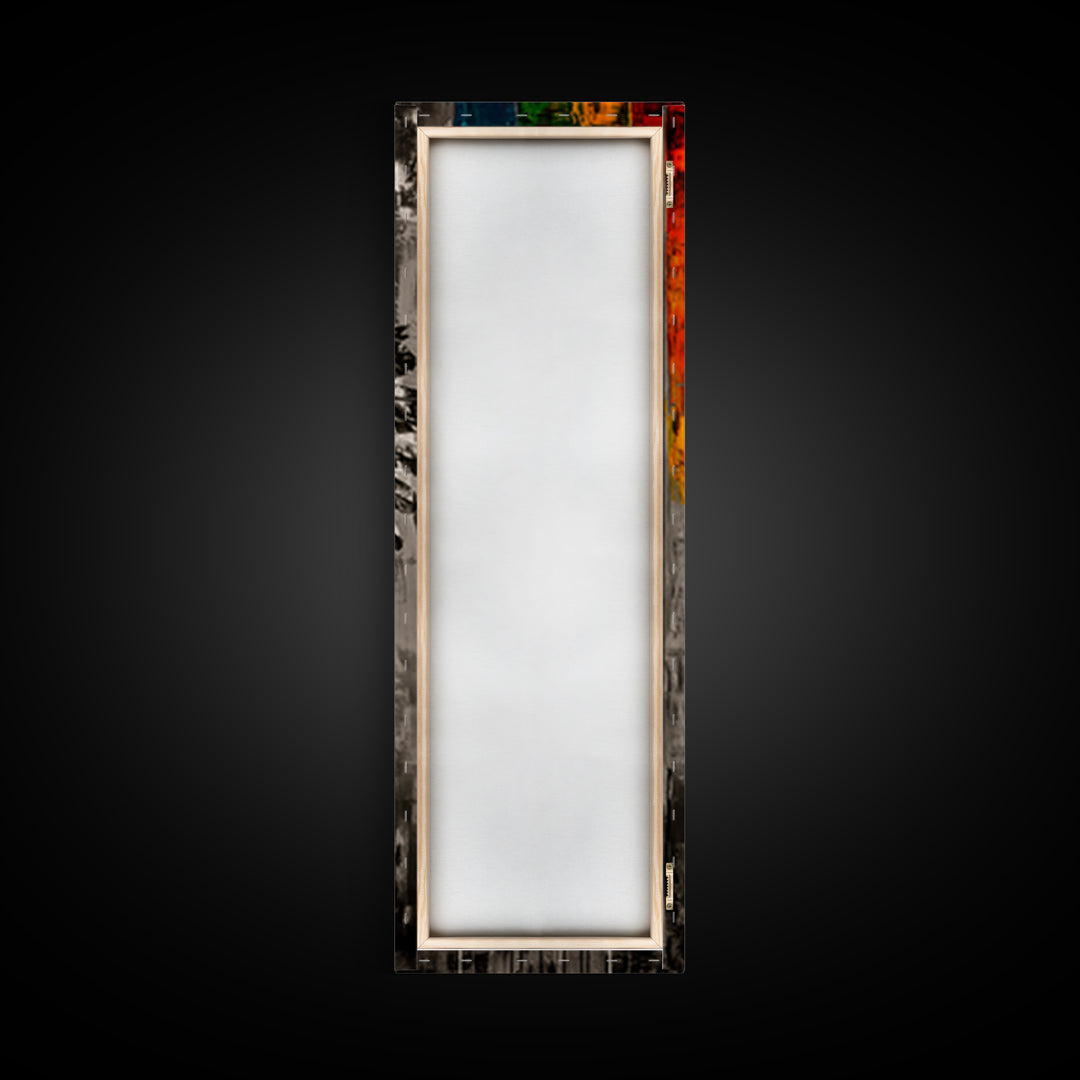 Black and White Headdress Canvas Print Moody Art African Art Dark Angels Wall Art Colorful Graffiti Wall Art Tall Narrow Art