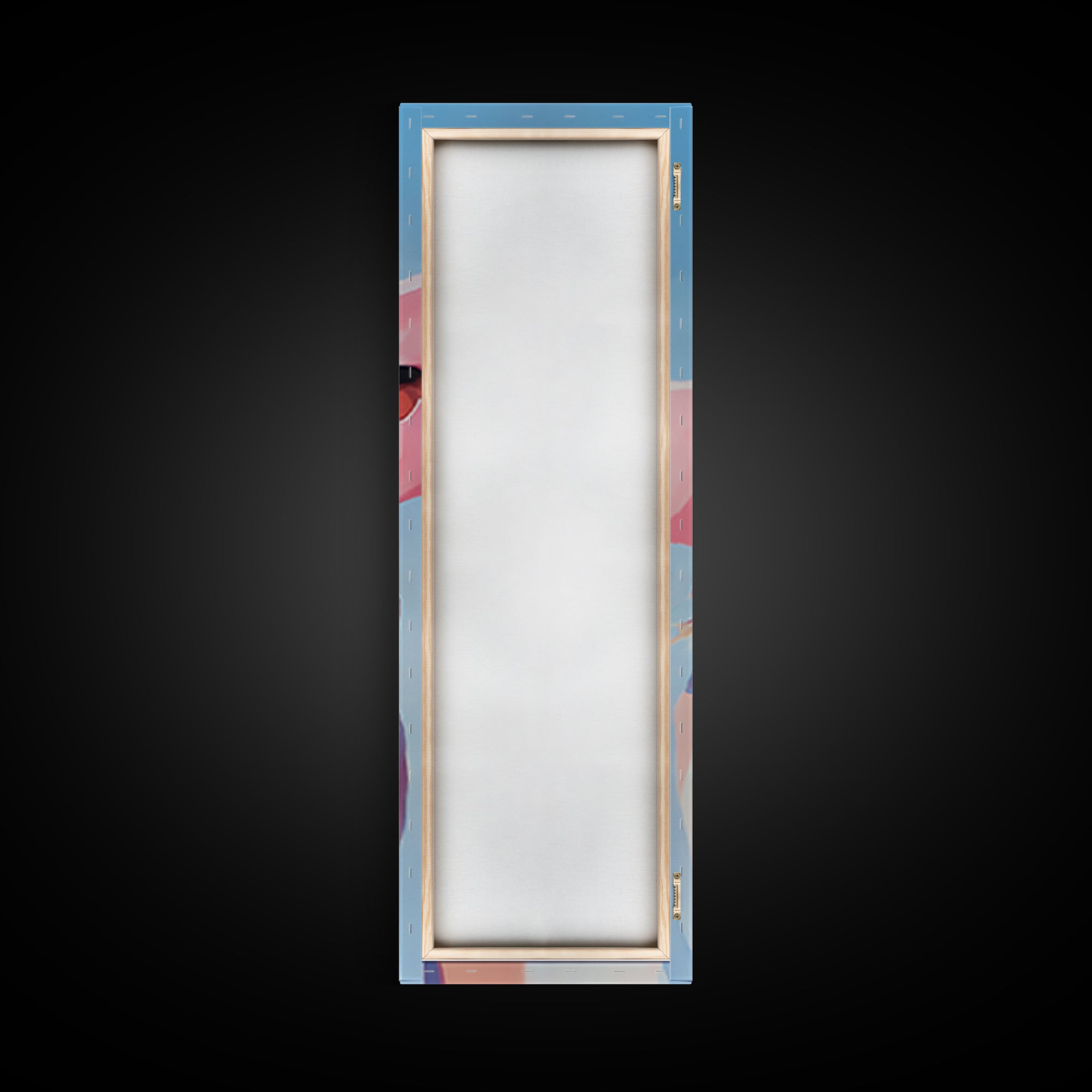 Chic Woman in Pink Hat Light Pink Wall Art Framed Canvas Print Fashion Illustration Modern Home Decor Bedroom Art